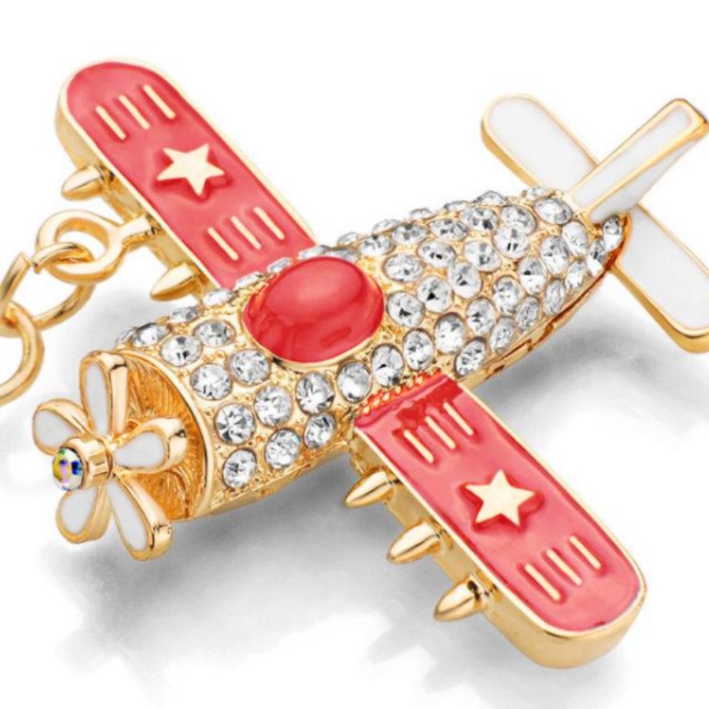 Airplane Bag Charm/Keychain Red - Picture 12 of 12